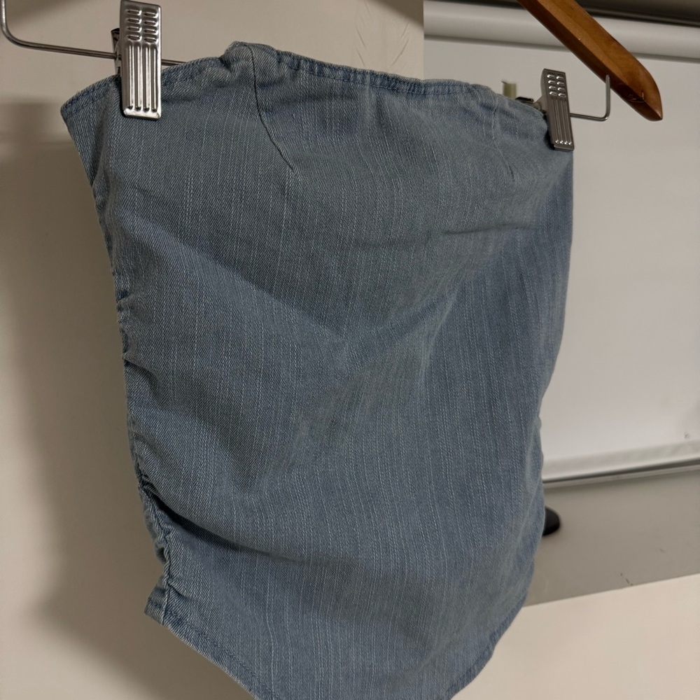 Denim Tube Top - Picture 2 of 7